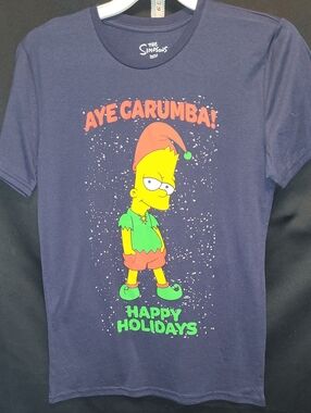 "Aye Carumba!" Navy Holiday T-Shirt Size Small